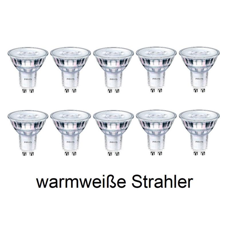 10 x Philips GU10 CorePro LED Spot 3,5W wie 35W 36° Glas 2700K für warmweiße Akzentbeleuchtung