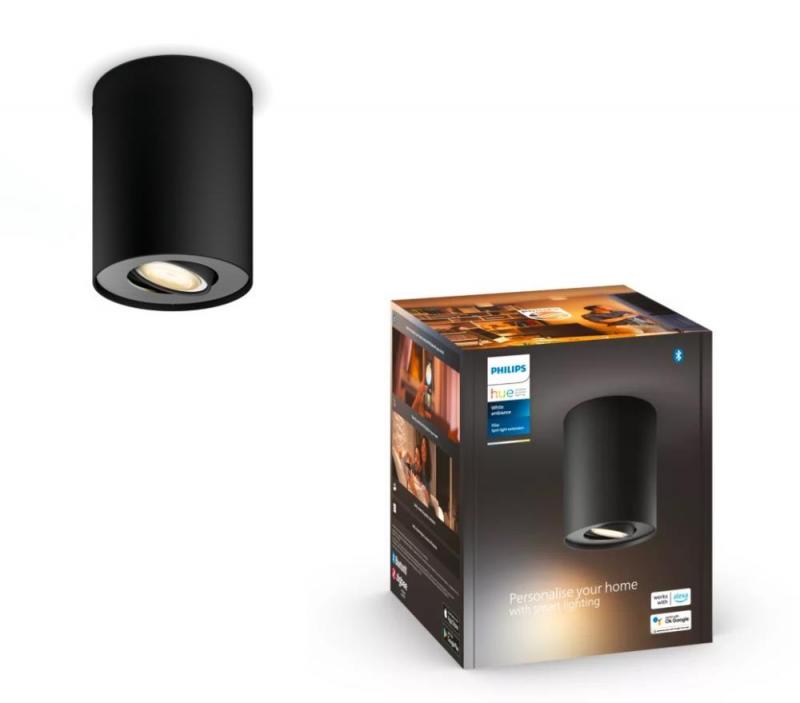 Philips Hue Schwenkbarer LED-Deckenstrahler PILLAR Tunable White  in Schwarz