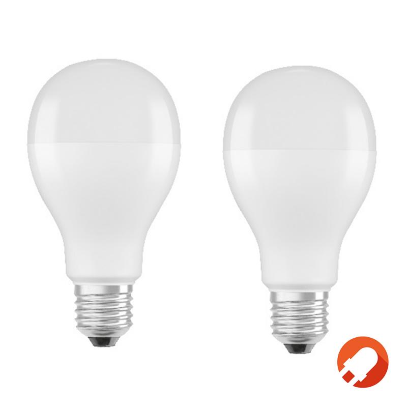 2er Set OSRAM E27 LED Lampen Value opalweiß mattiert 19W wie 150W warmweißes Licht 2700K