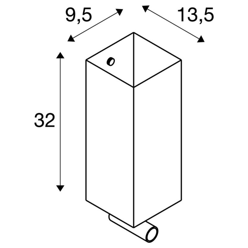 QUADRASS Wandleuchte mit beweglicher LED Leselampe in schwarz und blendfreiem Glasschirm SLV 1003428