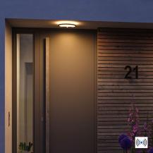 Paulmann 94708 LED Außenpanel Smart Home Zigbee Lamina Backlight Bewegungsmelder IP44 rund 14W Schwarz