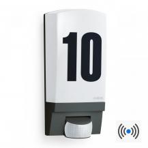 Steinel L 1 Hausnummernleuchte mit Sensor in Schwarz inkl. Hausnummern
