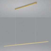 Helestra LOOPY Filigrane LED Balken Pendelleuchte in mattgold satiniert 150cm