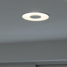 Edle Erscheinung an der Decke OCCULDAS LED-Deckeneinbauleuchte, rund, weiss, Ø22cm, SLV 117311