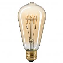Sigor E27 dimmbare Edison Filament Slim LED-Lampe in Gold 5,5W wie 40W extra warmweißes Licht 2500K