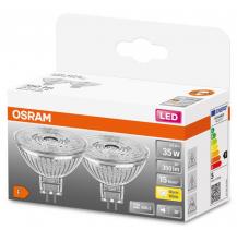 Nur noch angezeigter Bestand verfügbar: 2er Pack OSRAM GU5.3 LED MR 16 Strahler 3,8W=35W 36°-Abstrahlwinkel 2700K warmweißes Licht 12V