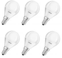 6 x OSRAM E14 LED Lampen UPERSTAR dimmbar weiss mattiert 4,9W wie 40W warmweiß