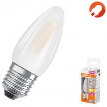 OSRAM Standardgewinde E27 LED Kerzenlampe matt dimmbar 4,8W wie 40W warmweißes Licht