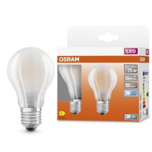 Doppelpack OSRAM E27 LED Lampe STAR RETROFIT matt 7,5W wie 75W neutralweißes Licht