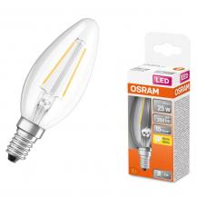 OSRAM klare E14 LED Kerzenlampe STAR FILAMENT 2,5W wie 25W warmweißes Licht
