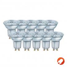 10 x OSRAM LED VALUE PAR 16 GU10 LED Strahler 4,3W=50W 36° 2700K warmweißes Licht für Akzentbeleuchtung