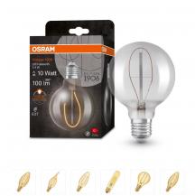 OSRAM LED VINTAGE E27 Glühlampe Globe 95 SMOKE 3,4W wie 10W extra warmweißes gemütliches Licht