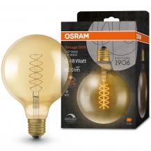 OSRAM LED VINTAGE E27 Glühlampe Globe 125 GOLD dimmbar 7W wie 48W extra warmweißes gemütliches Licht
