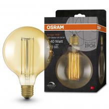 OSRAM LED VINTAGE E27 Glühlampe Globe 125 GOLD dimmbar 5,8W wie 40W extra warmweißes gemütliches Licht