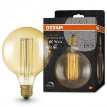 OSRAM LED VINTAGE E27 Glühlampe Globe 125 GOLD dimmbar 8,8W wie 60W extra warmweißes gemütliches Licht