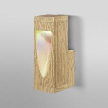 LEDVANCE Smart+ WiFi LED-Wandleuchte Trunk Natur-hell aus Aluminium in Holzoptik mit mehrfarbigem Licht