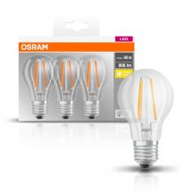 3er PACK Osram BASE E27 Filament LED-Leuchtmittel 6W wie 60W warmweiss