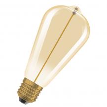 Aktion: Nur noch angezeigter Bestand verfügbar - OSRAM E27 LED Vintage Filament Lampe Gold Magnetic Style in Rustika Form 2,2W wie 12W warmweißes Licht 2700K