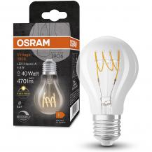 OSRAM E27 Klare LED Filamentlampe dimmbar 4,8W wie 40W warmweißes Licht 2700K