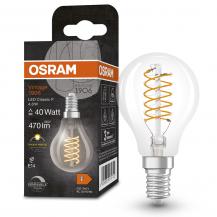 OSRAM E14 VINTAGE-Retro LED Tropfenlampe in klarem Filament dimmbar 4,8W wie 40W warmweißes gemütliches Licht 2700K