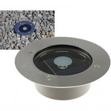 ChiliTec Solar LED Bodenstrahler "CTB-R", rund ØxH 12x4cm, IP44, Edelstahl-Front