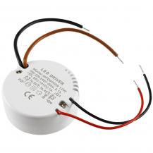 ChiliTec LED-Trafo "CT-12E-V2R", 0,5-12W rund Ein 220-240V, Aus 12V= Konstantspannung