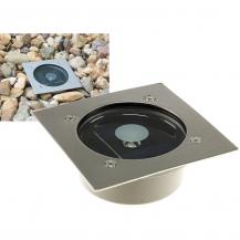 ChiliTec Solar LED Bodenstrahler "CTB-E", eckig 105x105x40mm, IP44, Edelstahl-Front