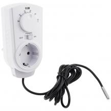 ChiliTec Steckdosen-Thermostat "ST-50" ana EXT 5-30°C, 230V, 2m Kabel + Außenfühler