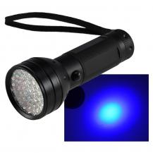 ChiliTec LED-Taschenlampe mit 51 UV LEDs Schwarzlicht, ØxL 55x145mm