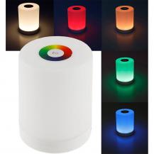 ChiliTec LED Akku-Tischleuchte mit Touch-Funktion Höhe 113mm, Warmweiß + RGB