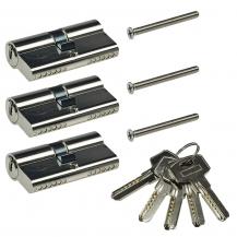 ChiliTec Schließzylinder-Set 3x 60mm (30+30mm) 5 Schlüssel, Not- & Gefahrenfunktion