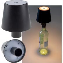 ChiliTec LED Akku Flaschenleuchte warmweiß, USB-C, ØxH 10x12cm