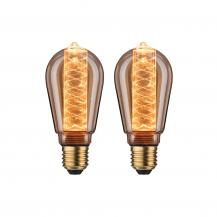 Paulmann 5068 Bundle 2xLED Lampen Innenkolben mit Spirale E27 gold 1800K extra warmweißes Licht