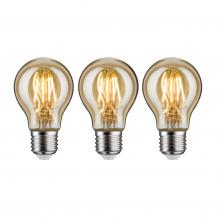 Paulmann 5079 Bundle E27 3xLED Filament Lampen 4,7W wie 40W gold 2500K extra warmweißes Licht