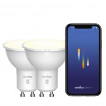 2er-Pack Nordlux Smart Light LED-Leuchtmittel Spots GU10 mit 4,5W 450lm Bluetooth