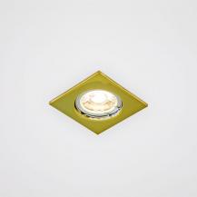 EVN Decken-Einbaustrahler für Niedervolt GU5.3 Leuchtmittel  quadratisch Gold 12V EinbauØ60