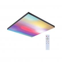 Paulmann 79909 LED Panel Velora Rainbow dynamic Regenbogen/ Weiß eckig 595x595mm kaltweiß Schwarz dimmbar