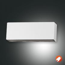 Rechteckige Trigg LED Wandleuchte in Weiss von Fabas Luce mit up&down Emissions-Diffusor