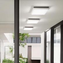 Aktion: Nur noch angezeigter Bestand verfügbar - Quadratische Desdy LED Deckenleuchte in Weiss Fabas Luce In&Out & Bad