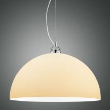 Italienische Nice Pendelleuchte dimmbar mit amberfarbenem Glasschirm von Fabas Luce Ø46cm