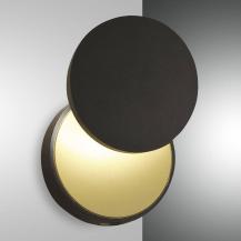 Ara Verstellbare dimmbare LED Wandleuchte in Schwarz-Gold von Fabas Luce