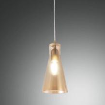 Dafne Mediterrane Glas-Pendelleuchte in zeitlosem Design in Amber von Fabas Luce