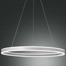 Palau LED-Pendelleuchtein in Ringform Weiß up&downlight dimmbar Ø80cm von Fabas Luce