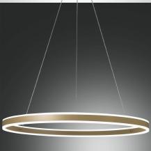 Palau LED-Pendelleuchtein in Ringform Gold up&downlight dimmbar Ø80cm von Fabas Luce