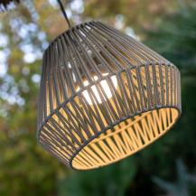 New Garden CONTA LED Akku-Hängeleuchte mit Fernbedienung, USB IP54 - aus recyceltem PVC