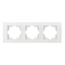 Günsan Moderna 3-fach Rahmen für 3 Steckdosen Schalter Dimmer Weiss