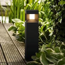 Philips 40cm hohe LED Wegelleuchte Parterre Schwarz mit leistungsstarken 800 Lumen & warmweißem Licht