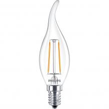 Philips E14 Windstoßlicht 2W wie 25W Kerze Filament Warmweiss