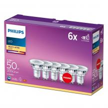 6er Pack Philips Classic LED Strahler 36°-Ausstrahlwinkel 4.6W wie 50W warmweisse Akzentbeleuchtung