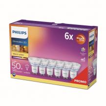 6er-Set PHILIPS GU10 LED Reflektor 3.8W wie 50W 36° Ausstrahlwinkel WarmGlow-dimmbar 2200K-2700K CRI90